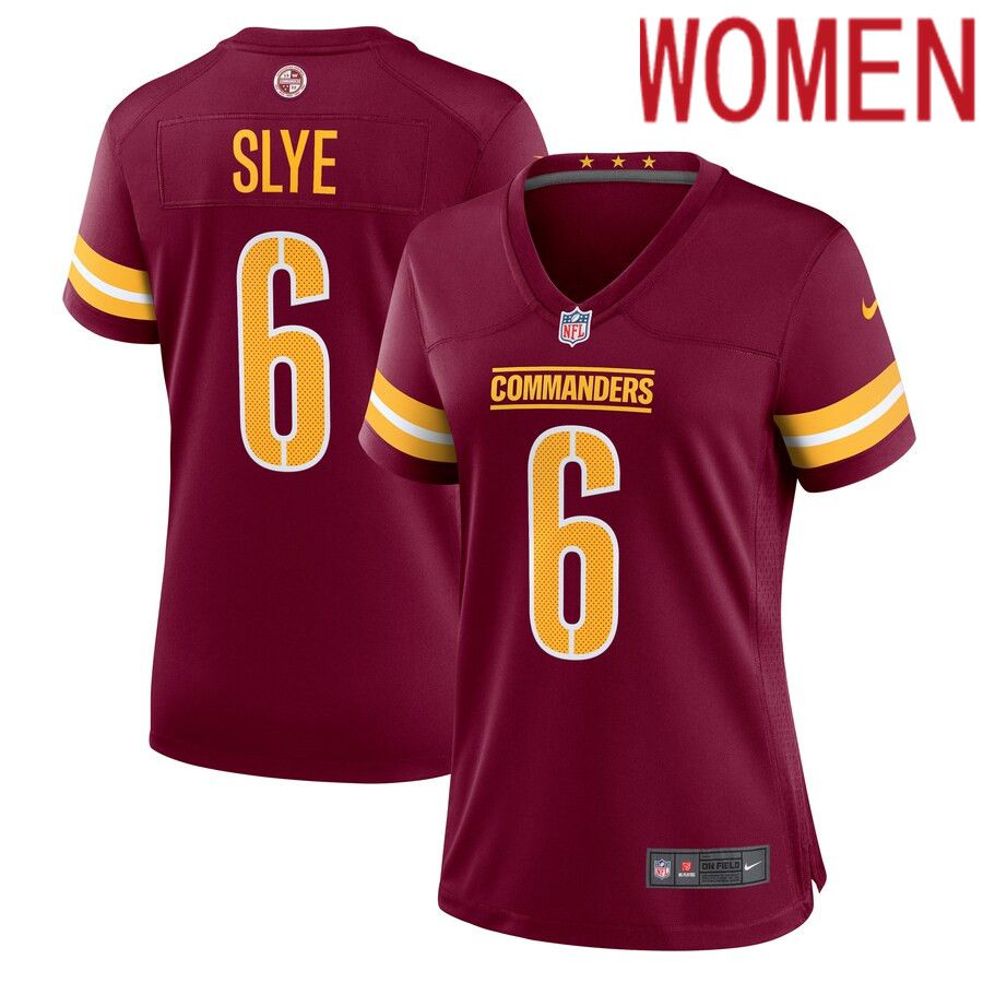 Women Washington Commanders 6 Joey Slye Nike Burgundy Game Player NFL Jersey